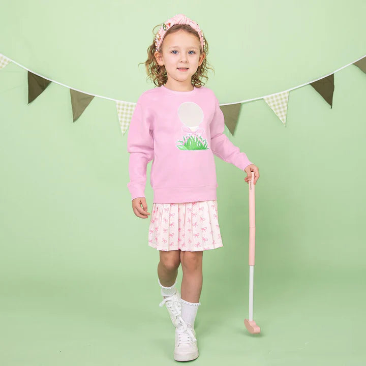 Golf Tee Bow Patch Sweatshirt