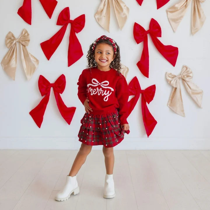Christmas Tartan Pearl Skirt