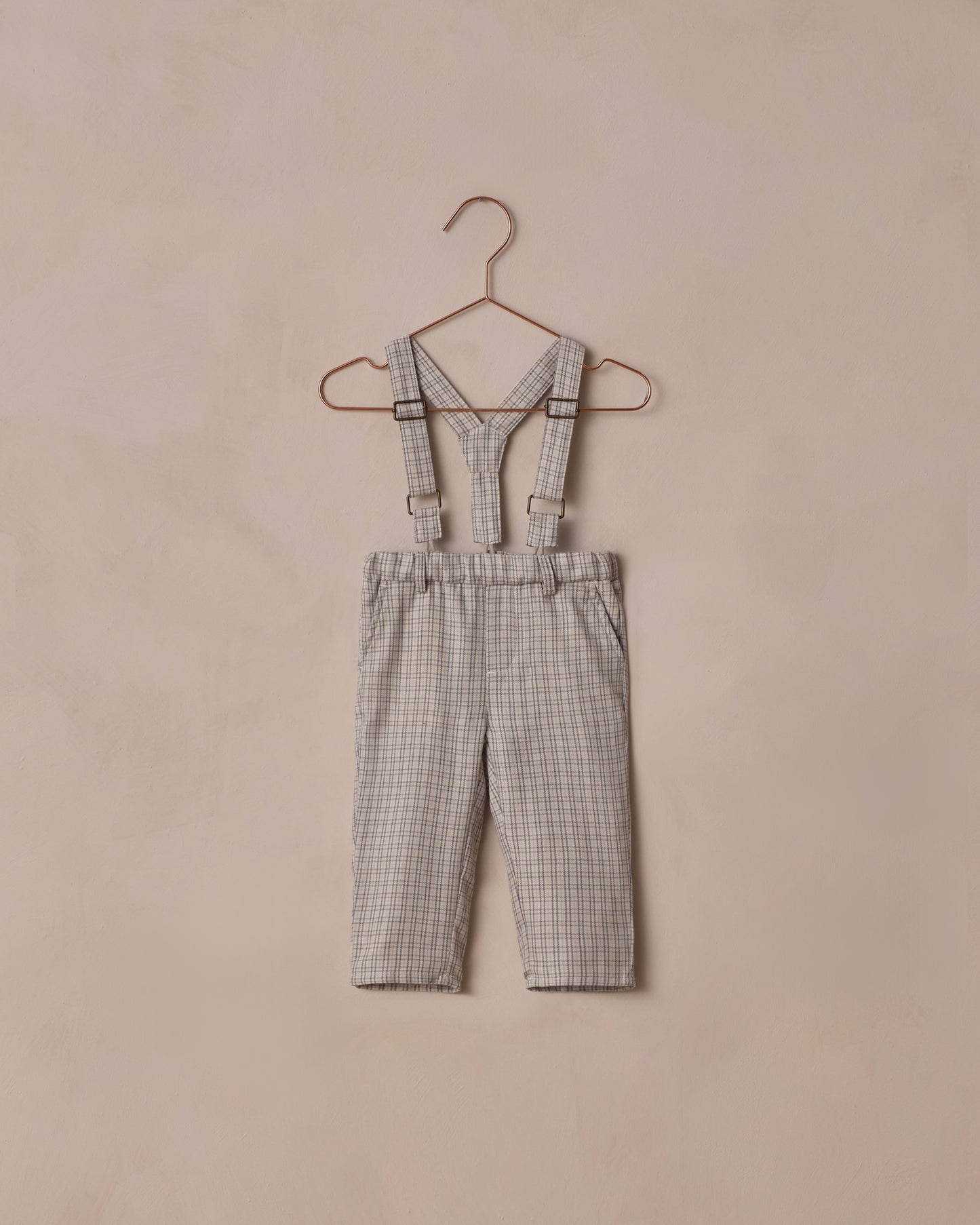 French Blue Suspender Pant