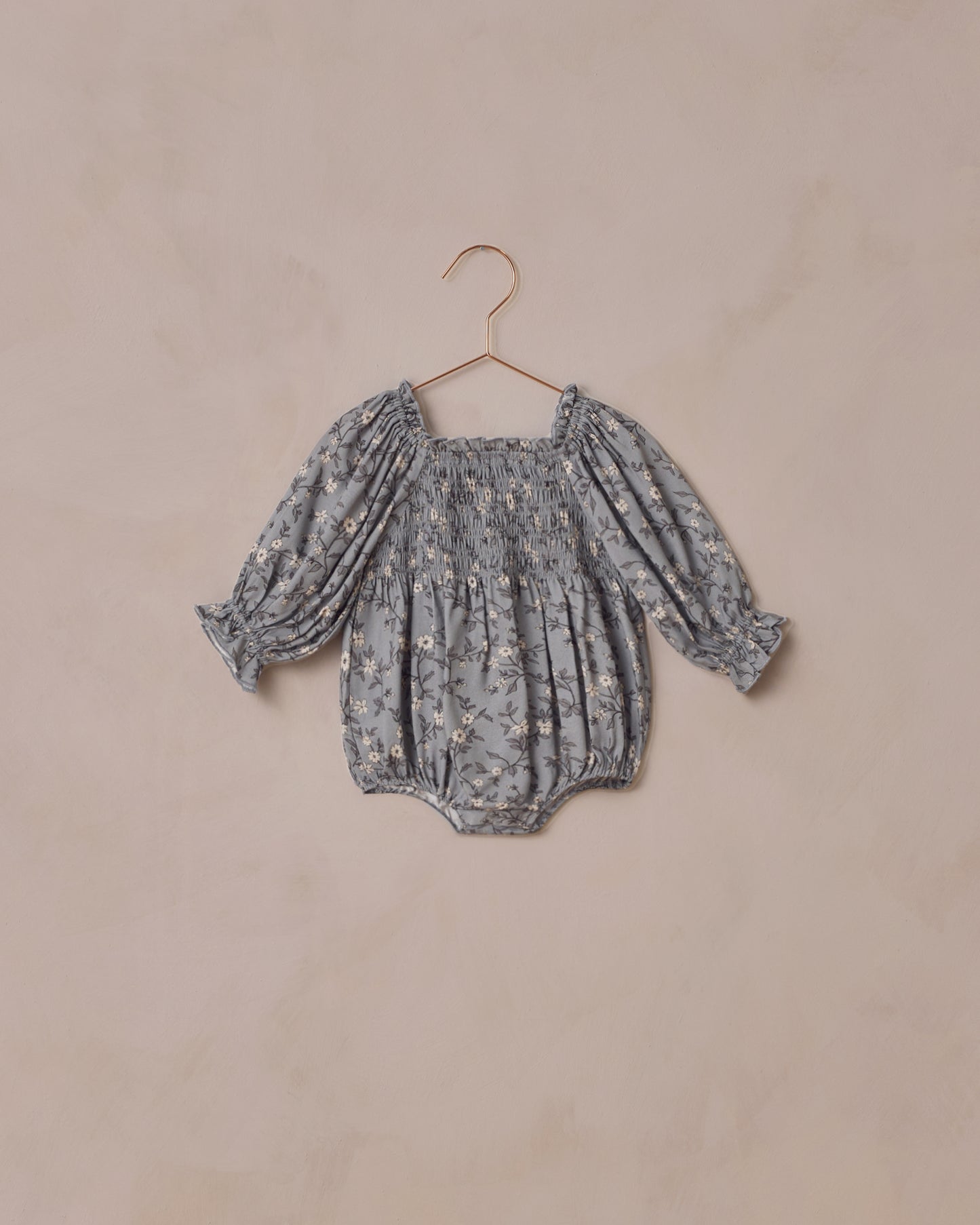 French Blue Floral Autumn Romper