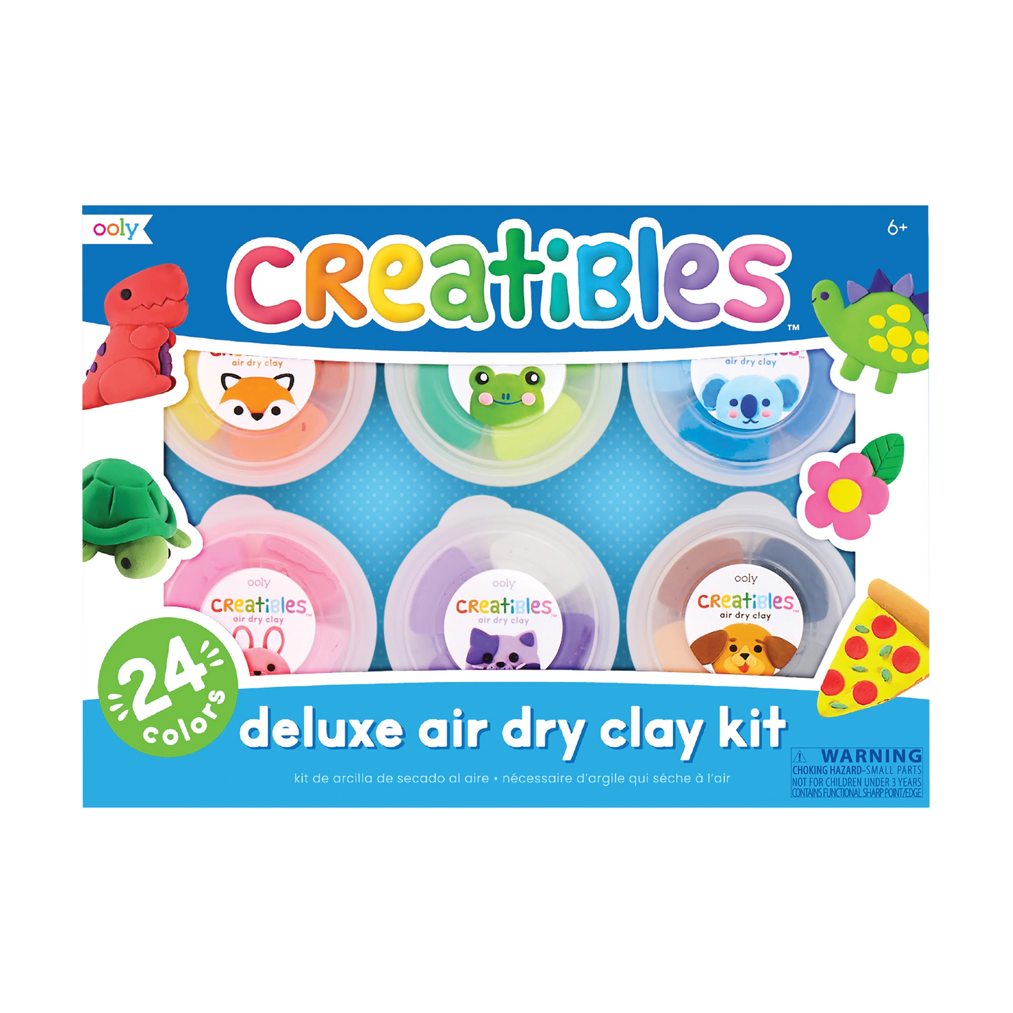 Creatibles Deluxe Air Dry Clay Kit - Set of 24 Colors