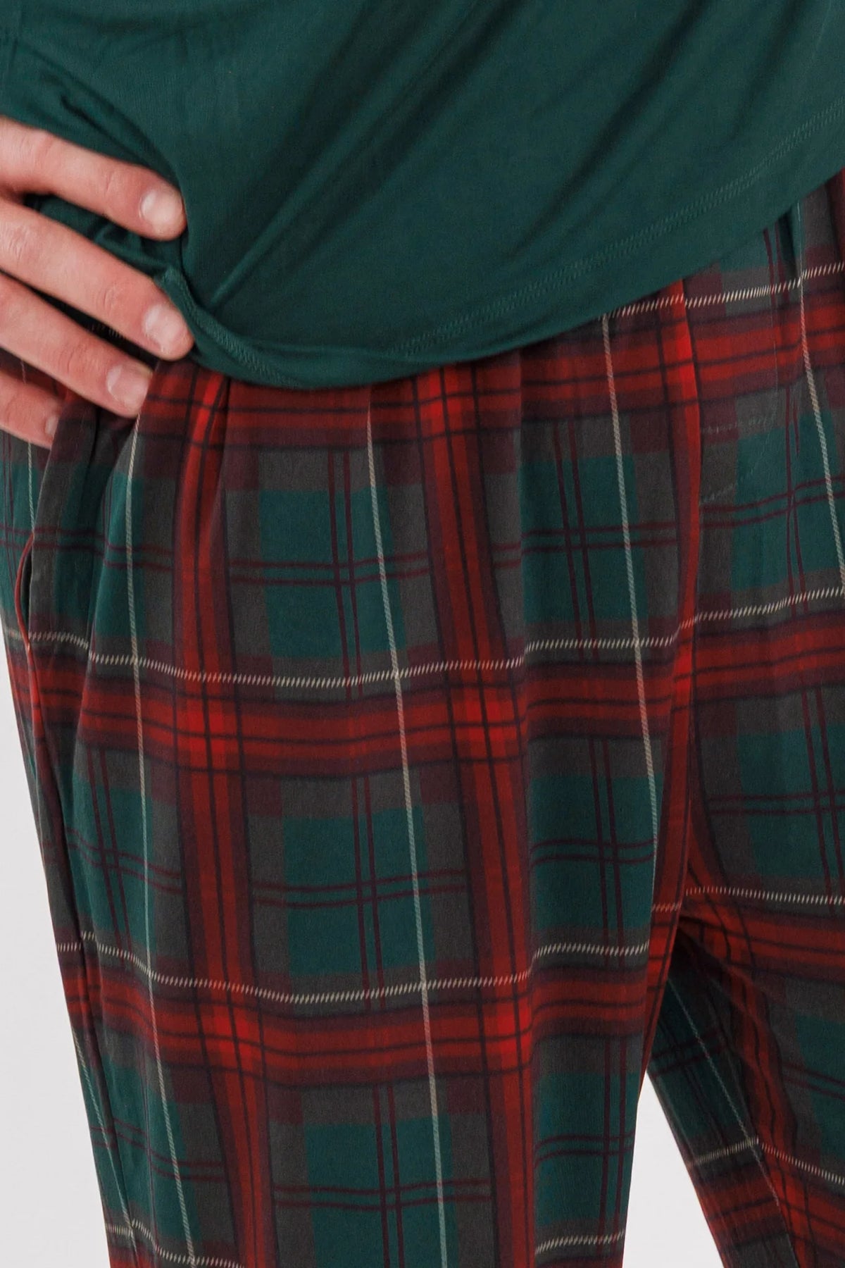 In My Jammers Holiday Heritage Plaid men's jogger pants featuring a festive plaid pattern and comfortable fit.