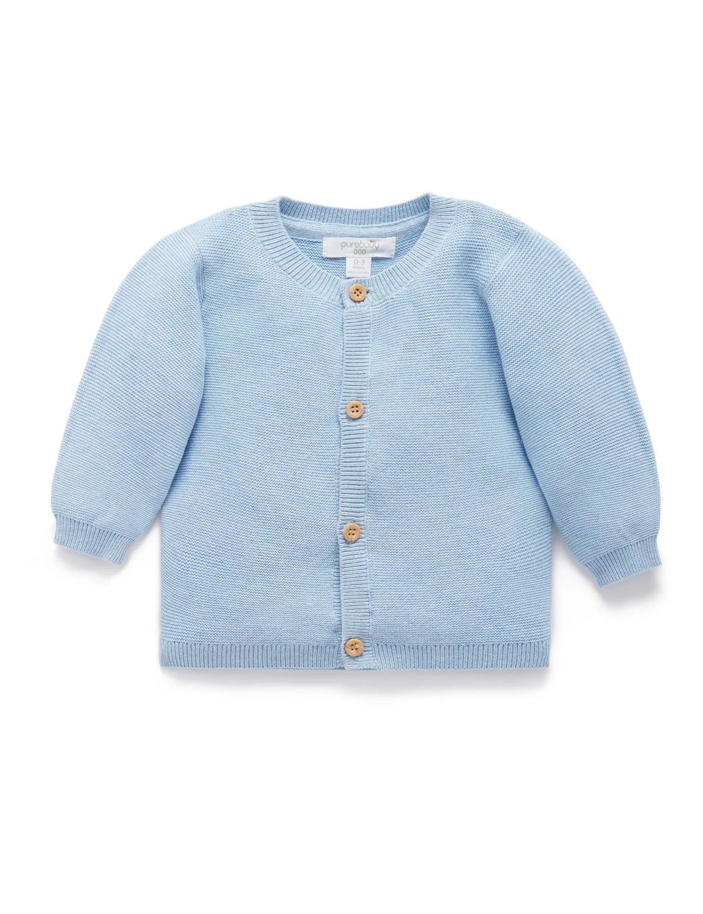 Purebaby - Blue Textured Cardigan and Legging Set