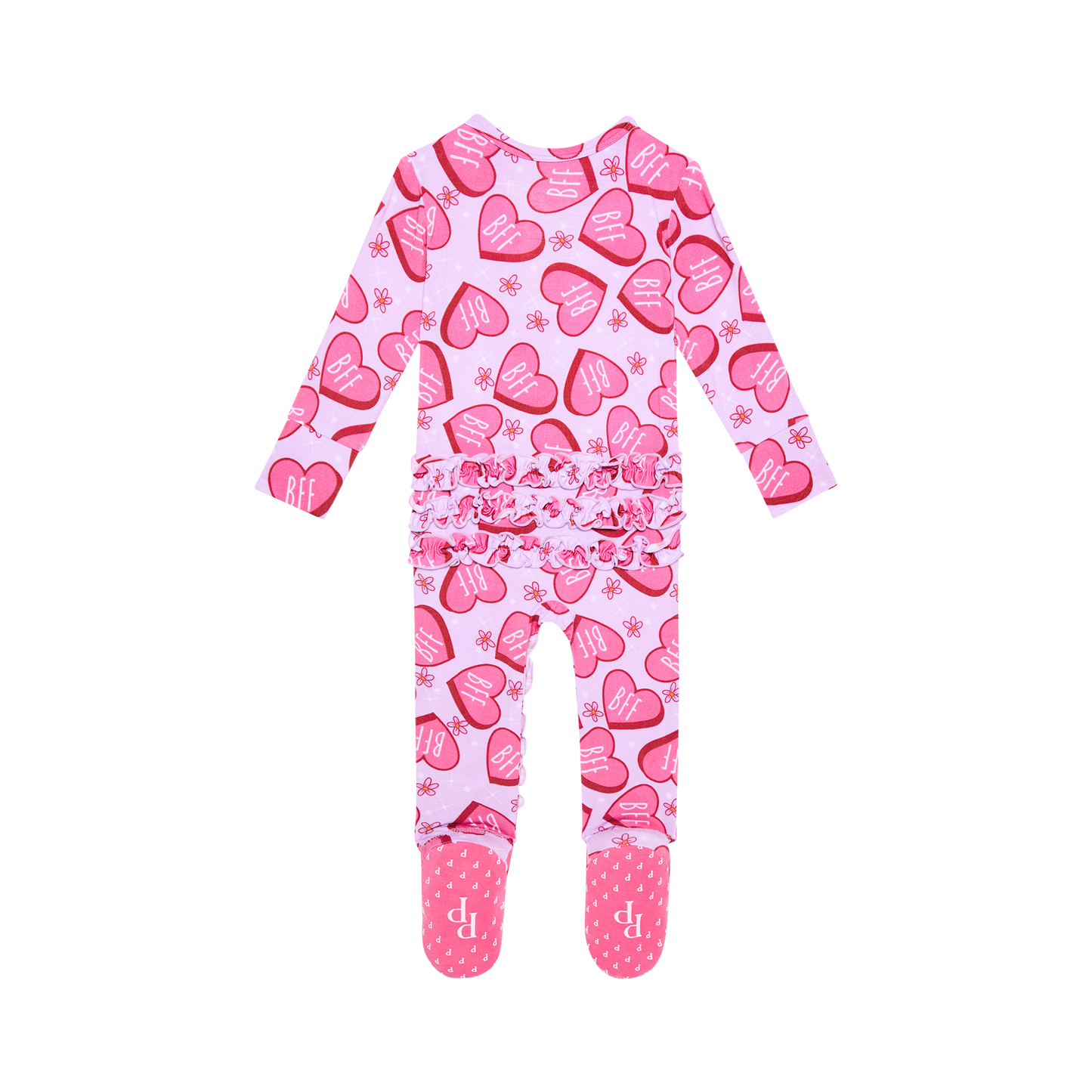 Posh Peanut - Besties - Footie Ruffled Zippered One Piece