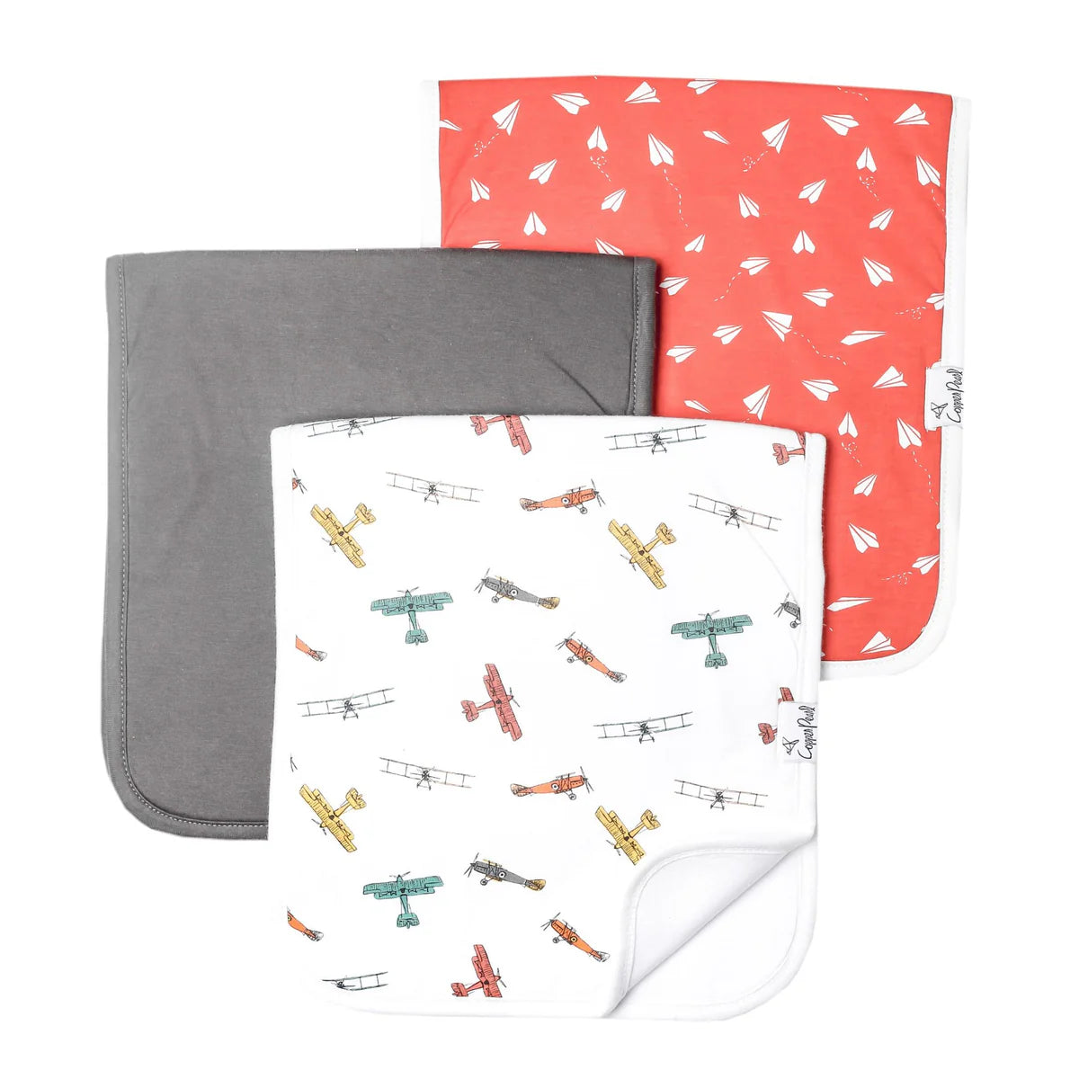 Copper Pearl - Ace Burp Cloth Set (3-Pack)