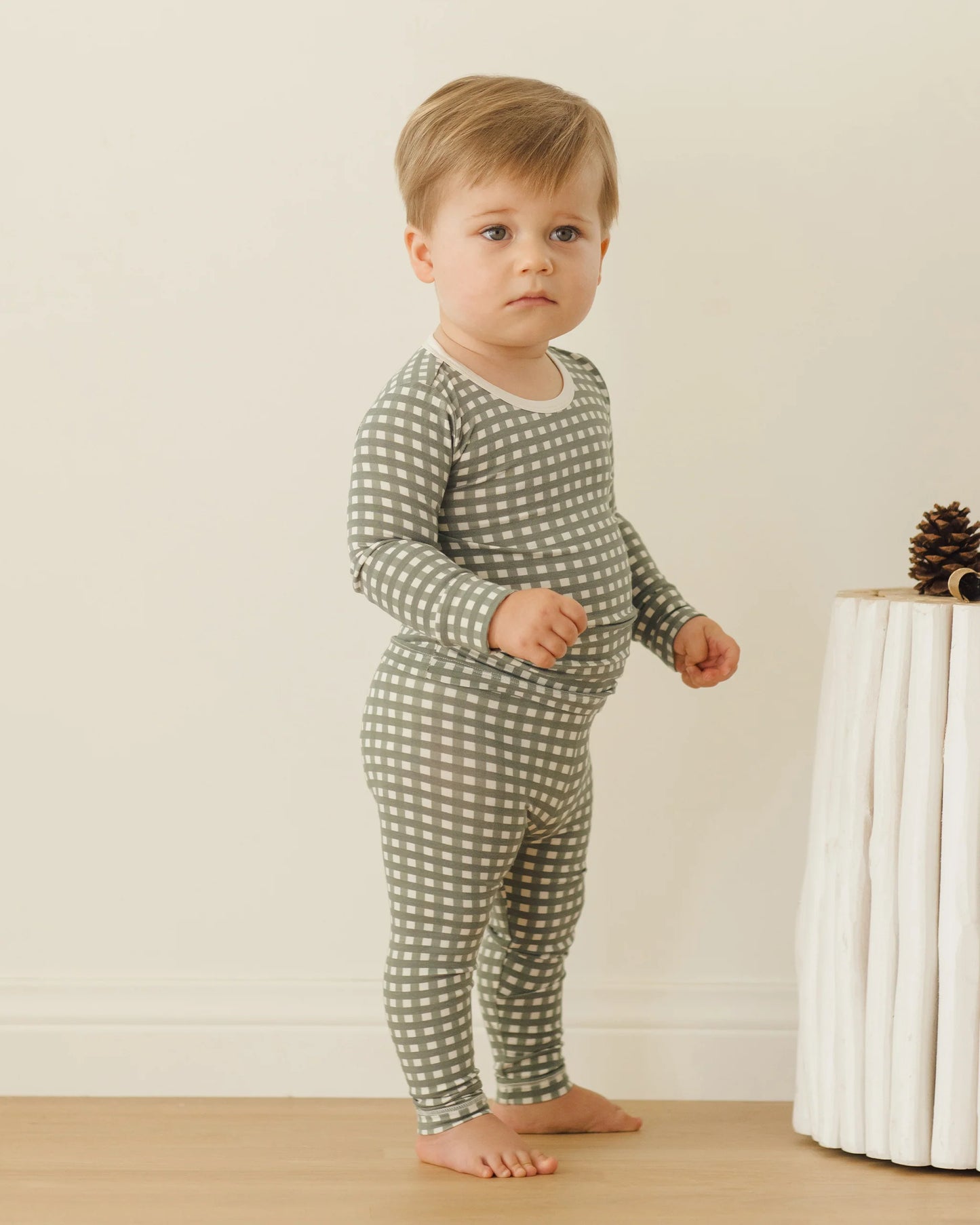 Forest Check Bamboo Pajama Set