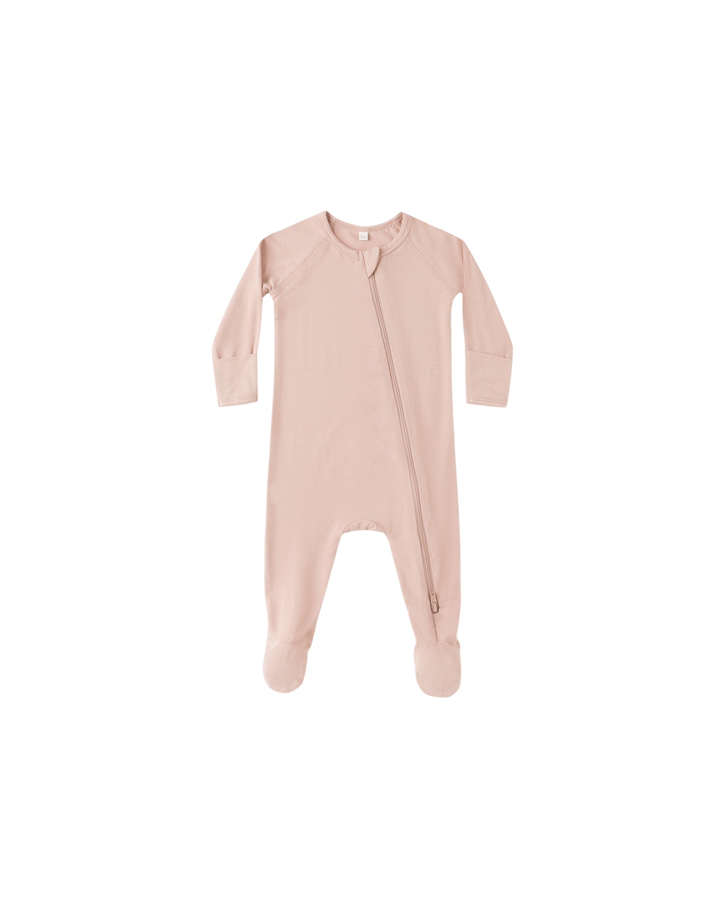Rose Bamboo Zip Footie