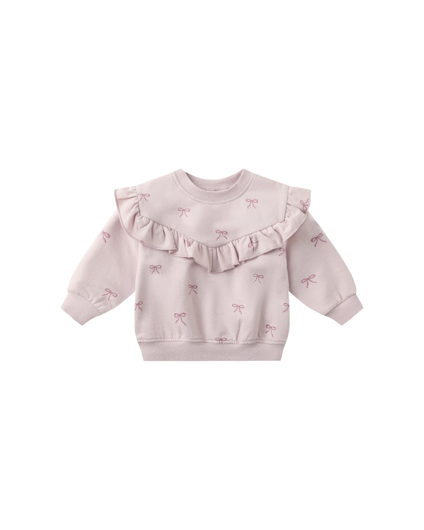 Bows Ruffle Fleece Sweatshirt