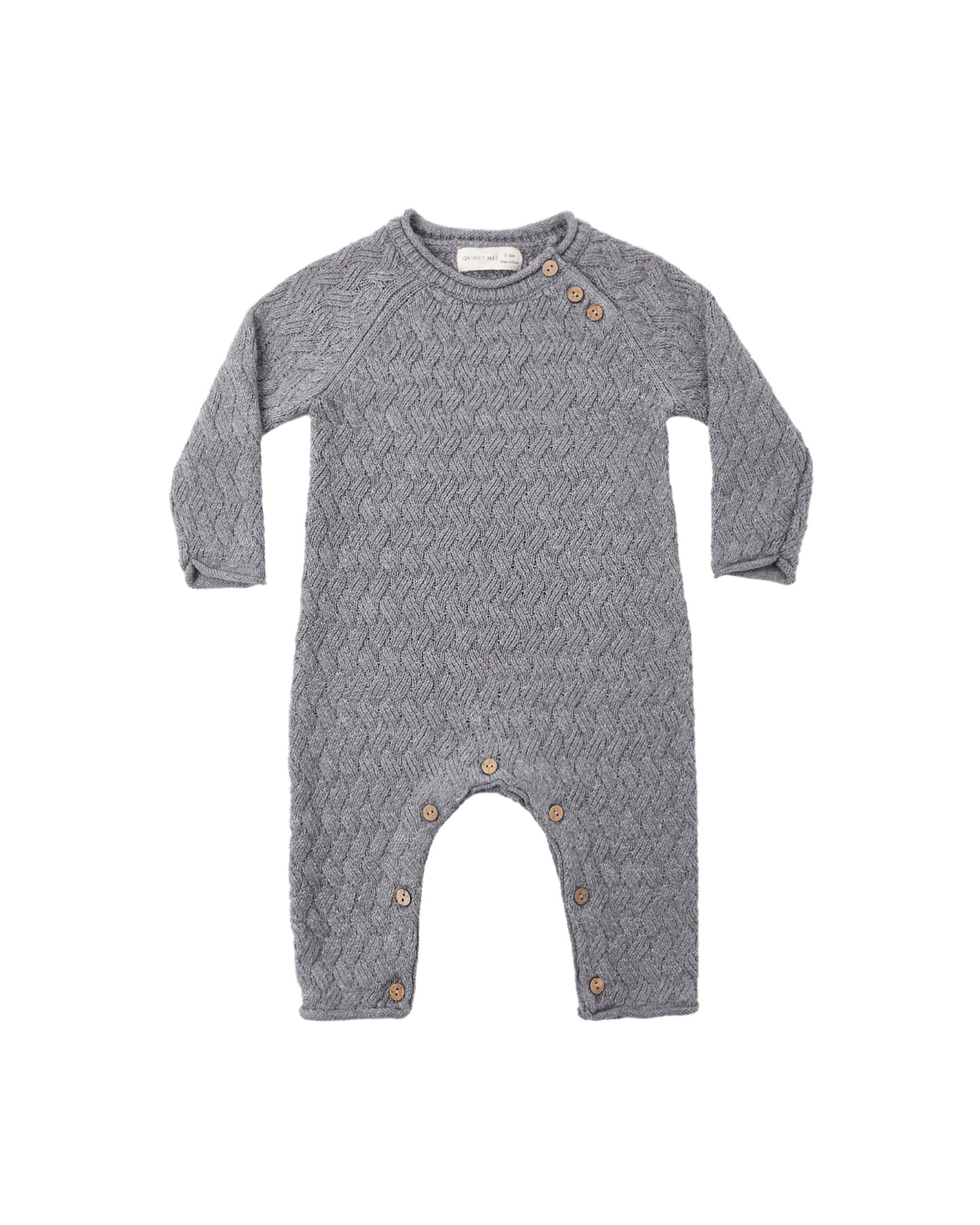 Heathered Slate Cozy Heather Knit Jumpsuit