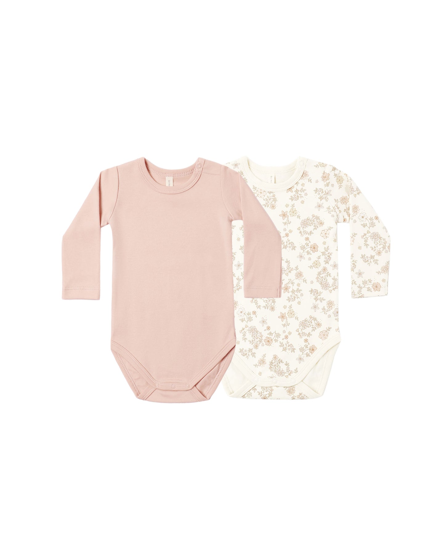 Floral Vine, Dusty Rose Jersey Bodysuit 2 Pack
