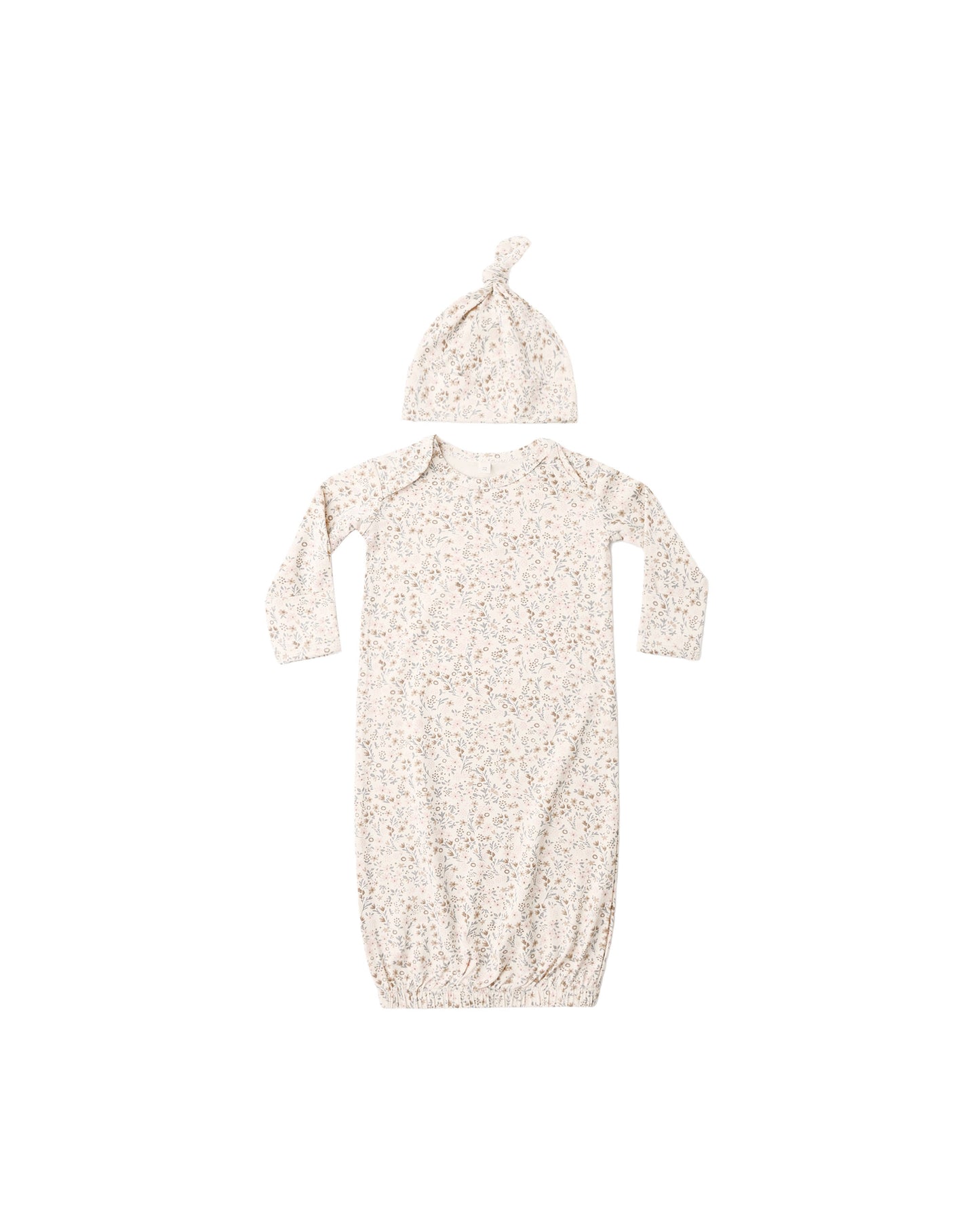 Bloom Bamboo Baby Gown + Hat Set