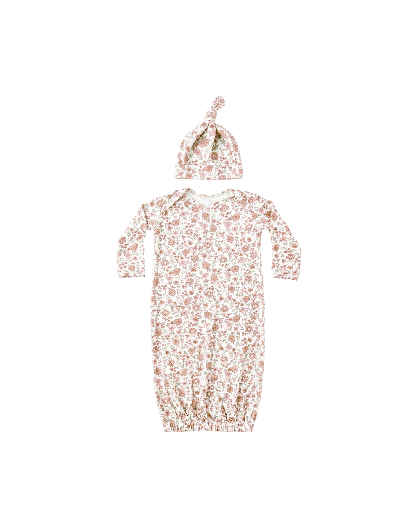 Bloom Bamboo Baby Gown + Hat Set