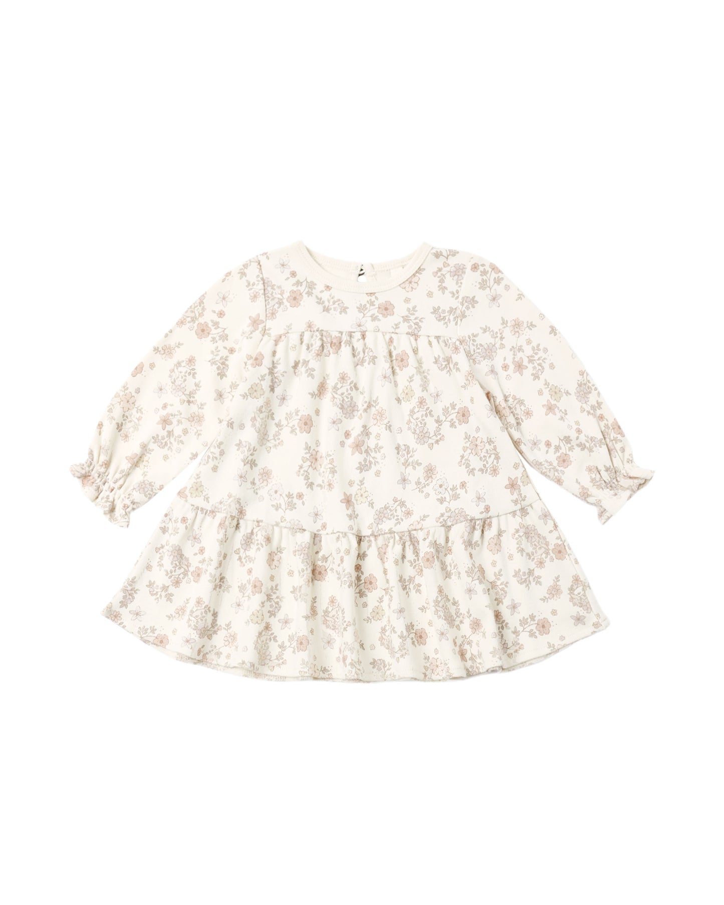 Floral Vine Tiered Jersey Dress
