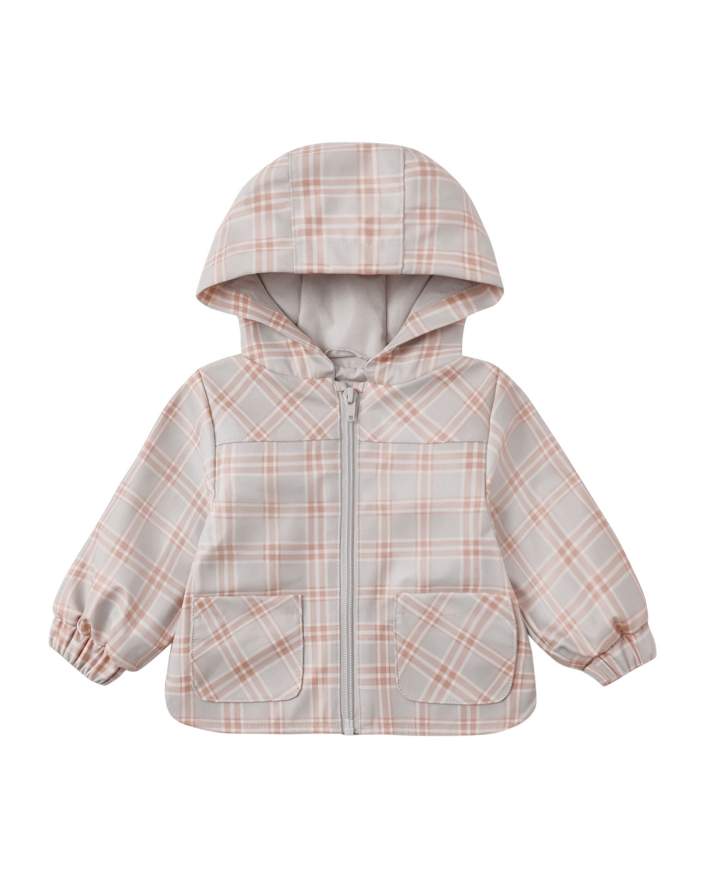 Blue Plaid Rain Coat