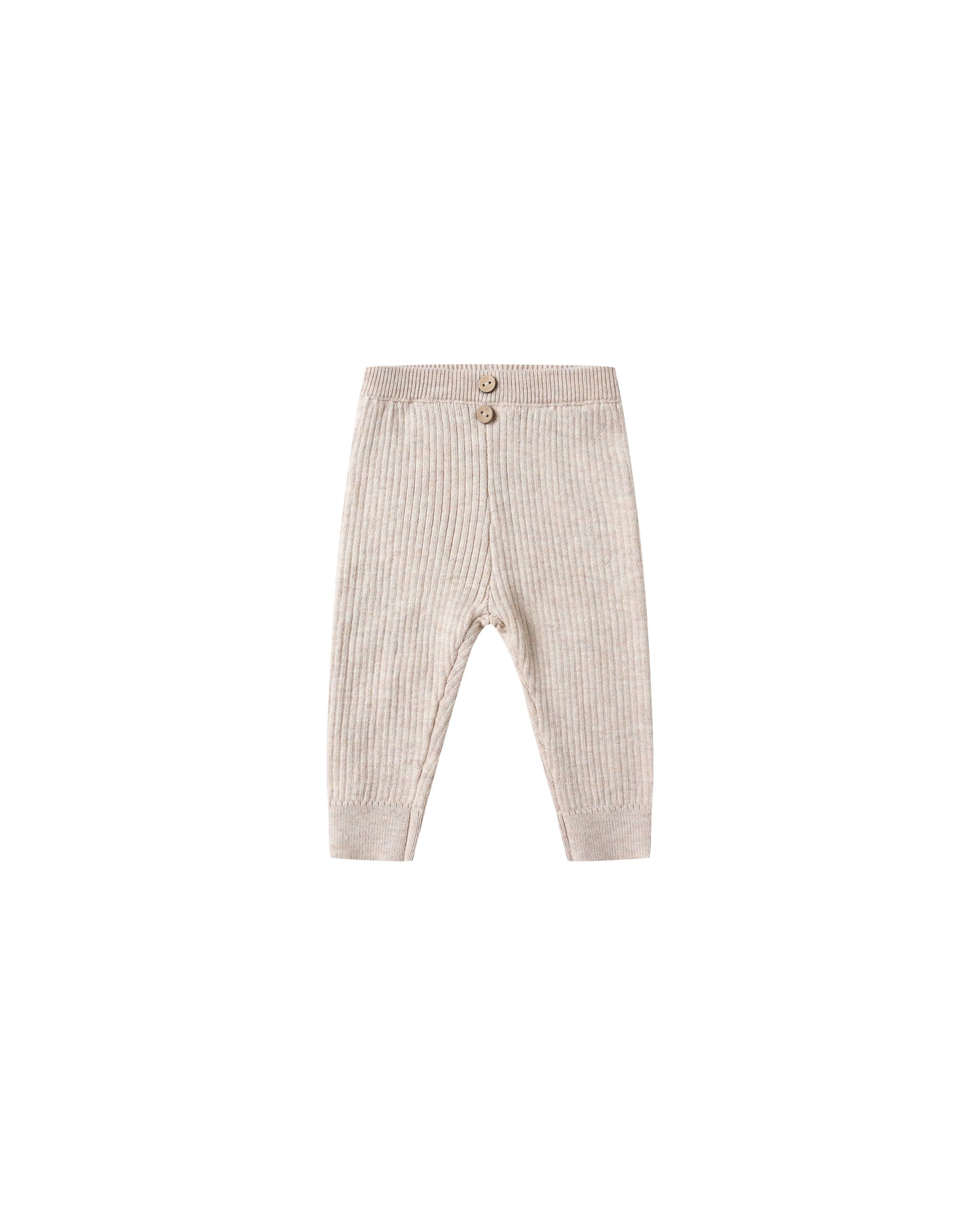 Oatmeal Heathered Rib Knit Legging