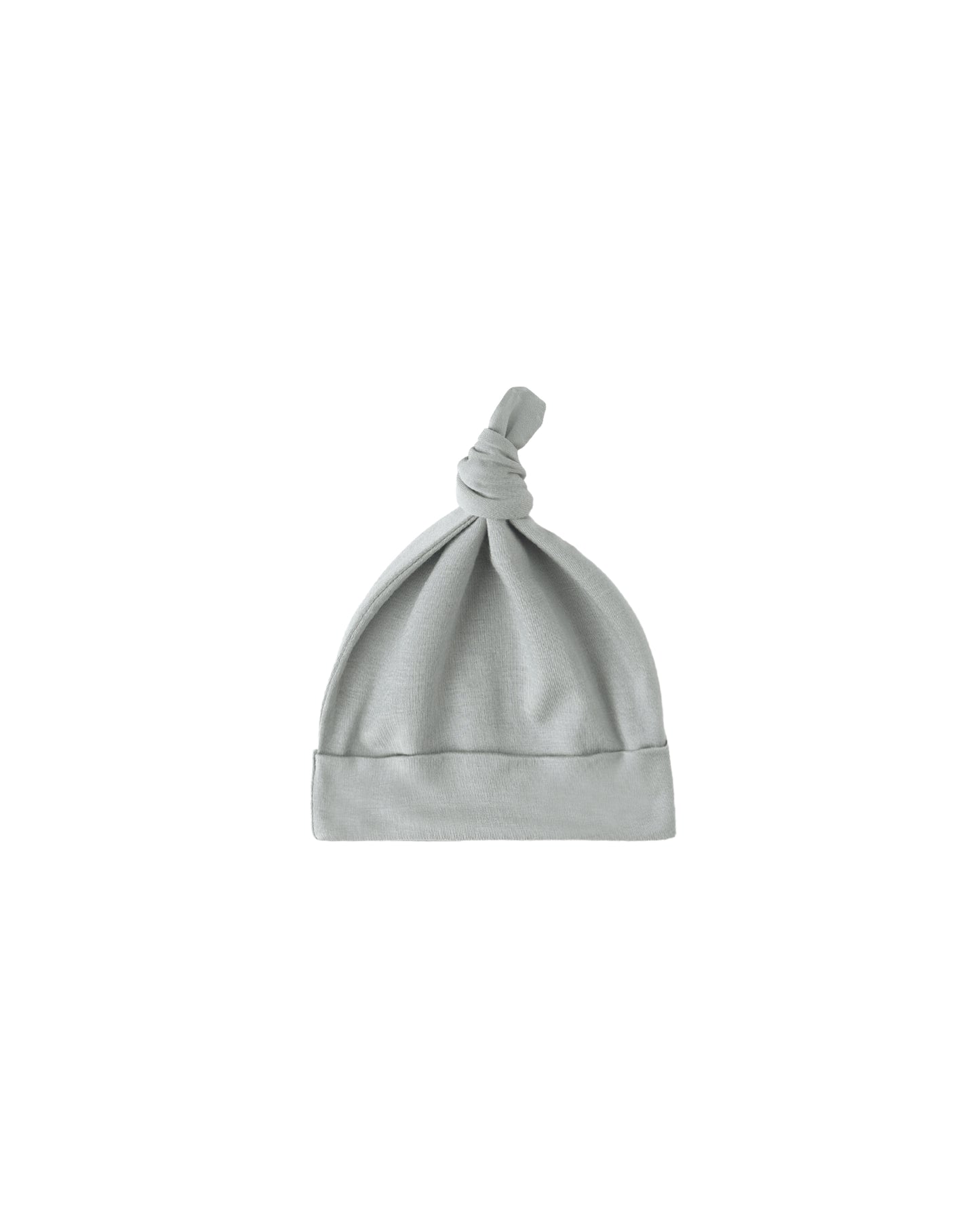 Steel Blue Knotted Baby Hat
