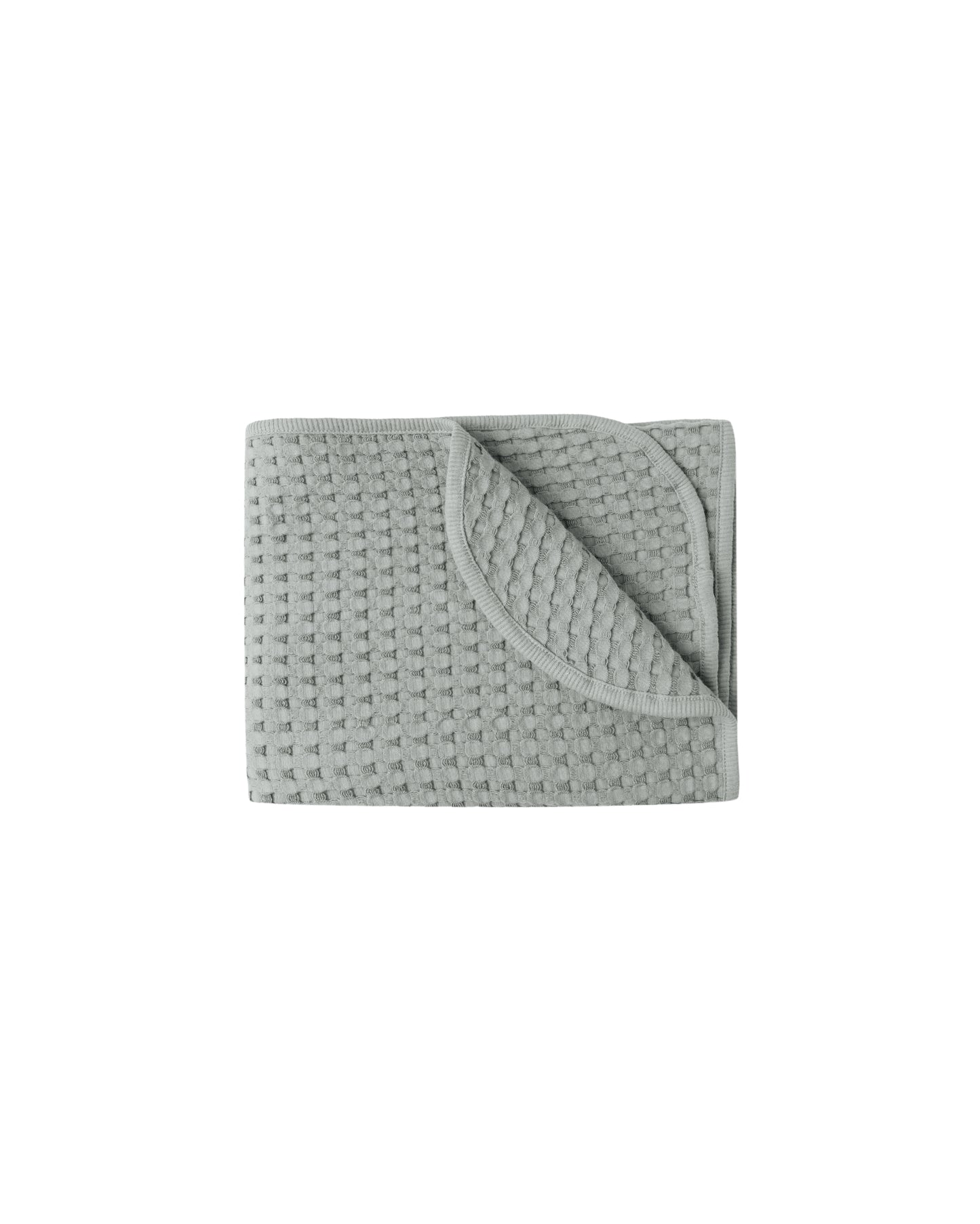 Steel Blue Waffle Baby Blanket