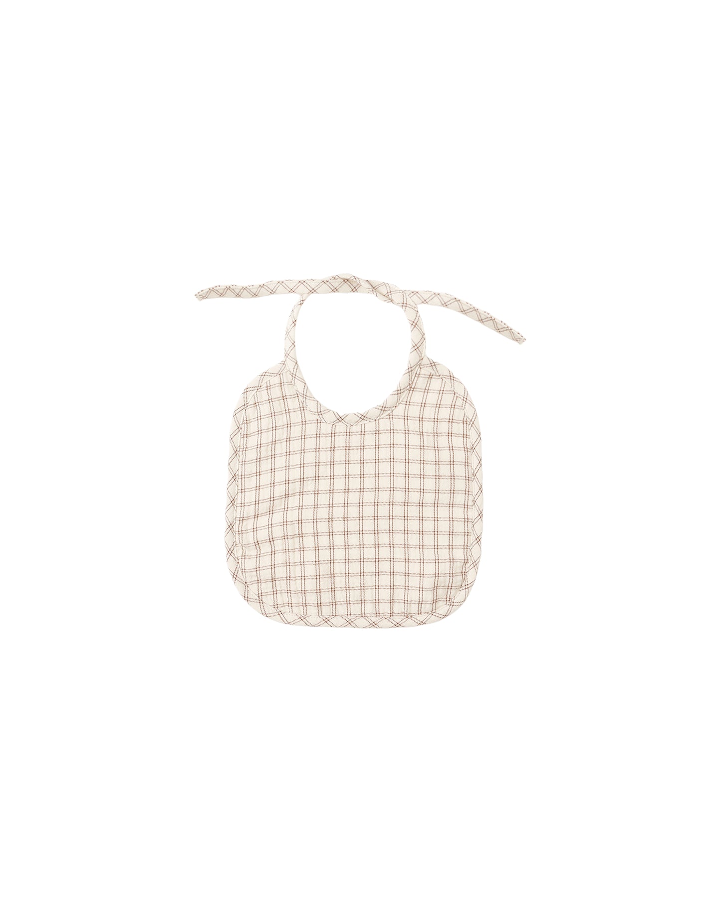 Cedar Check Woven Tie Bib