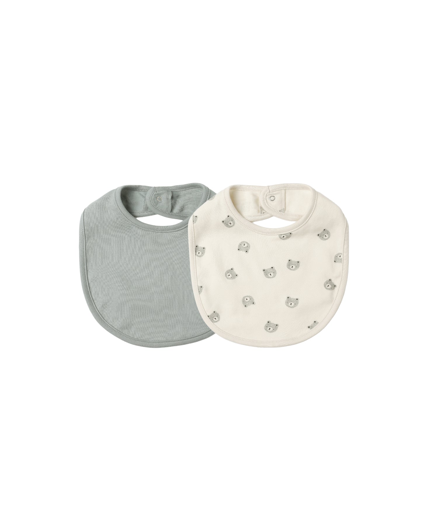 Bears & Steel Blue Jersey Snap Bib Set