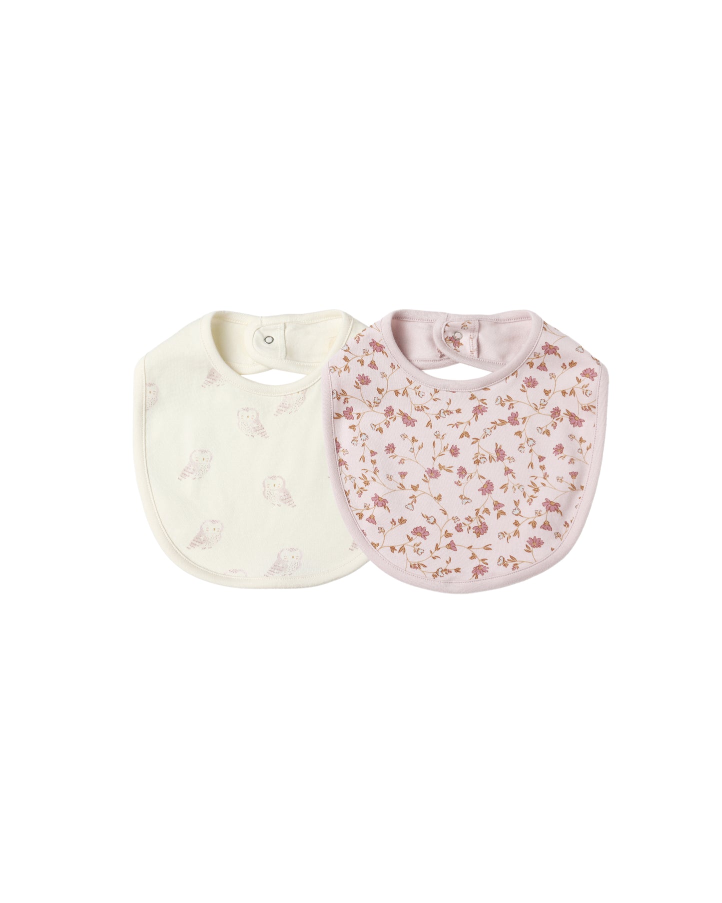 Garden & Snow Owls Snap Bib Set