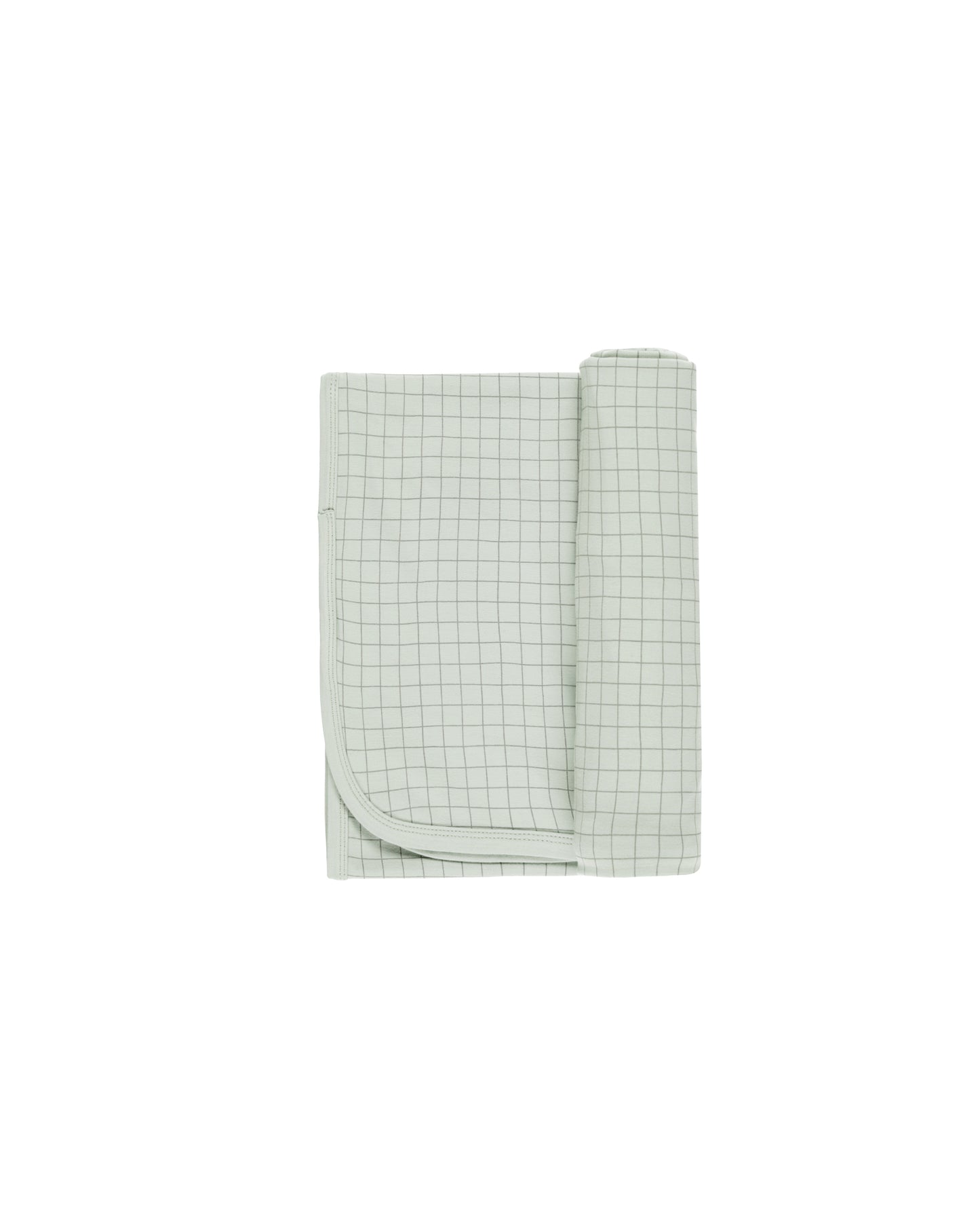 Quincy Mae - Sage Grid Bamboo Swaddle