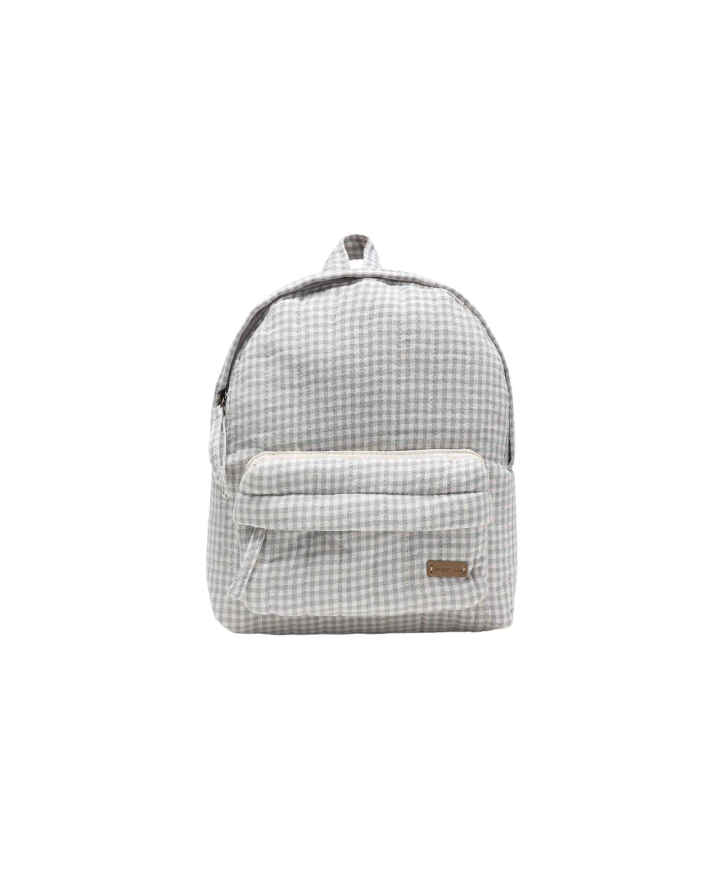 Blue Gingham Mini Backpack