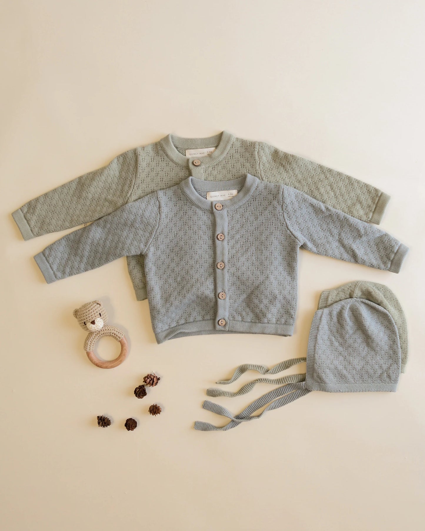 Steel Blue Knit Cardigan