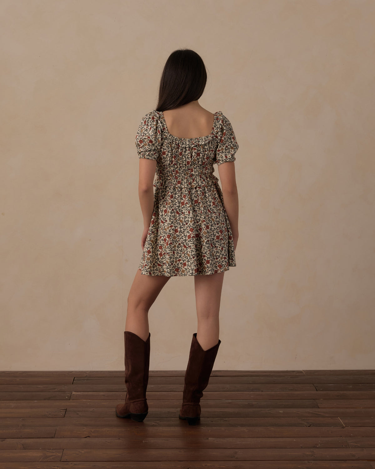 Teen Holiday Floral Shayla Dress
