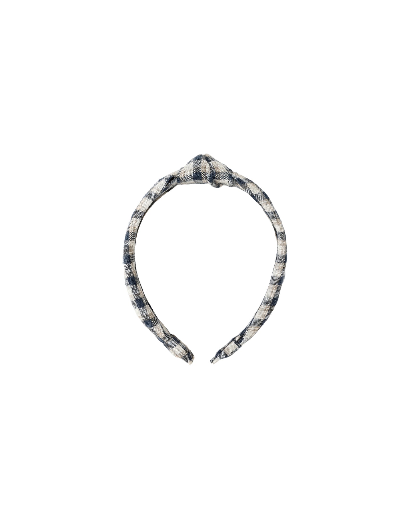 Rylee & Cru - Navy Check Knotted Headband