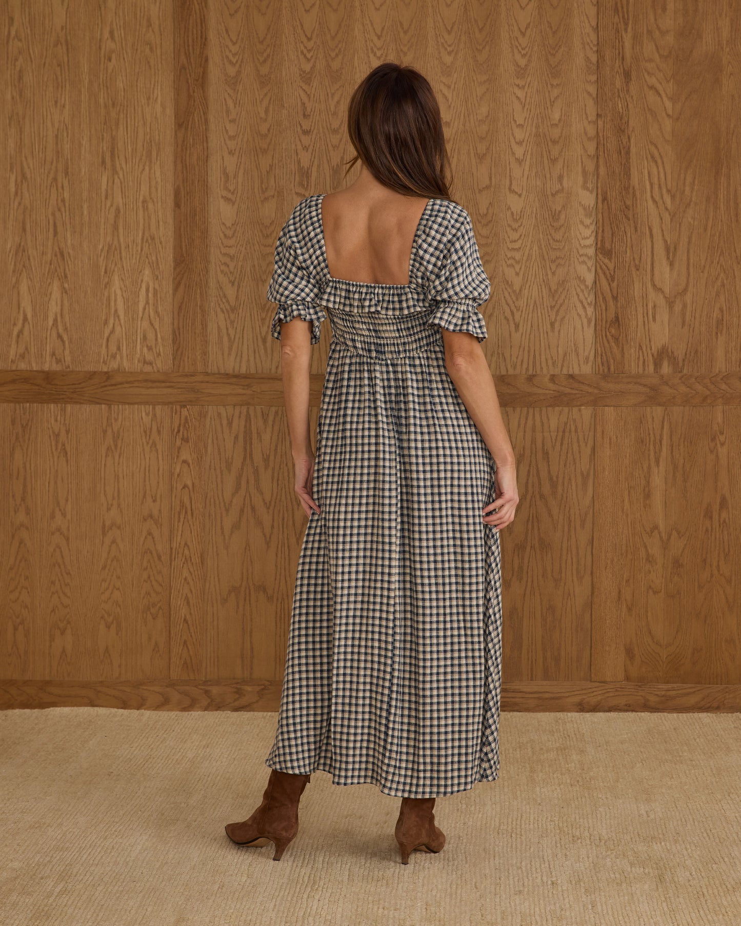 Rylee & Cru - Women's Navy Check Birdie Dress