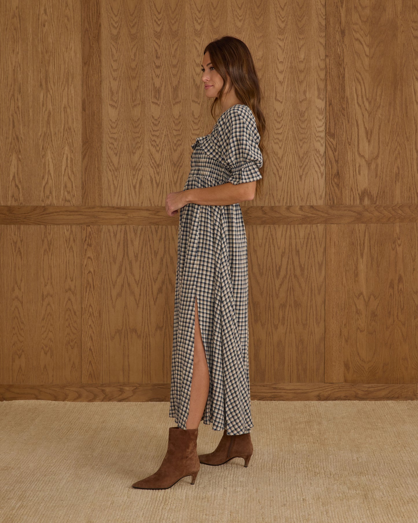 Rylee & Cru - Women's Navy Check Birdie Dress