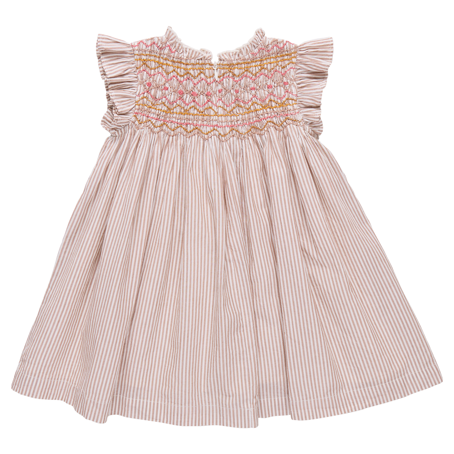 Tawny Brown Stripe Baby Girls Stevie Dress