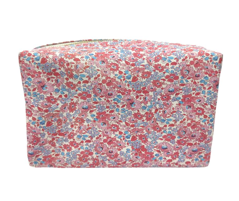 TRVL Design - Luxe Cosmetic Bag Marseille Everyday with Pink Pinstripe Liner