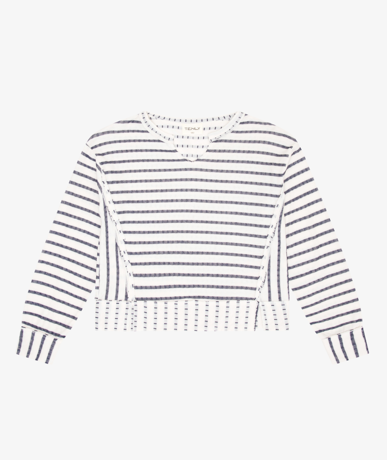 Indigo Stripe Cropped Tunic