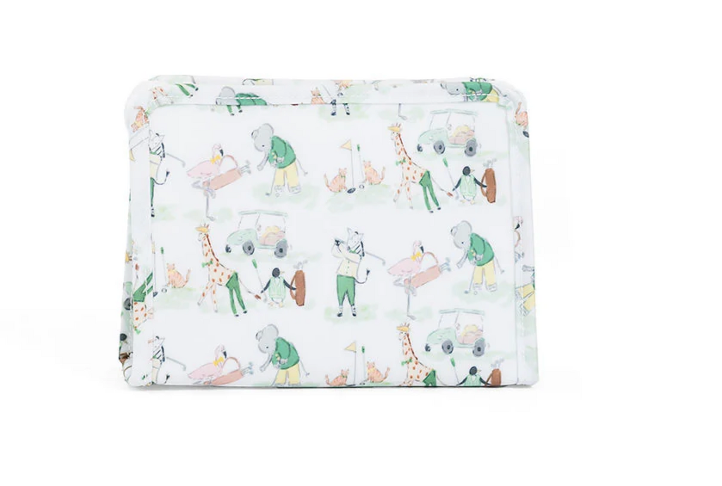 TRVL Designs Roadie Small Zip Pouch shown with black fabric, silver zipper, and compact rectangular shape for travel organization.