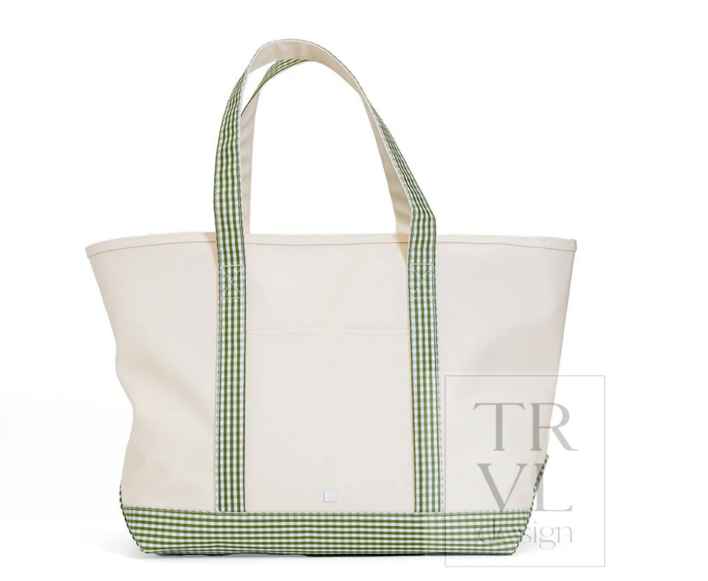 Large natural coated canvas maxi tote bag by TRVL Designs, featuring sturdy handles and spacious interior for everyday use.