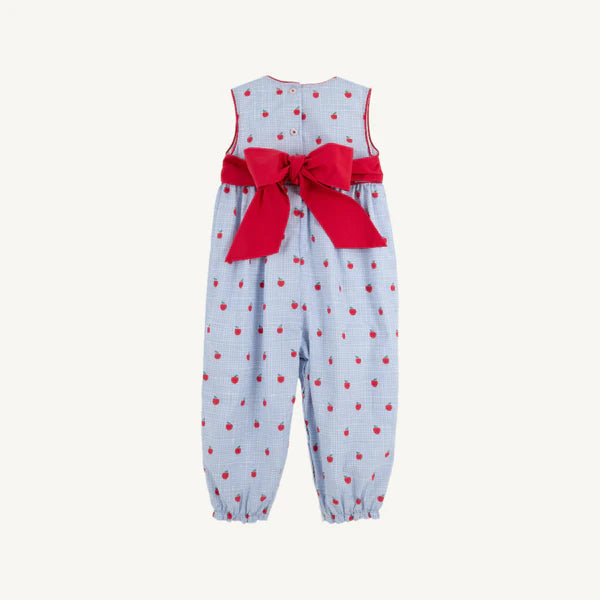 The Beaufort Bonnet Company - Sleeveless Rebecca Romper Apple of My Eye