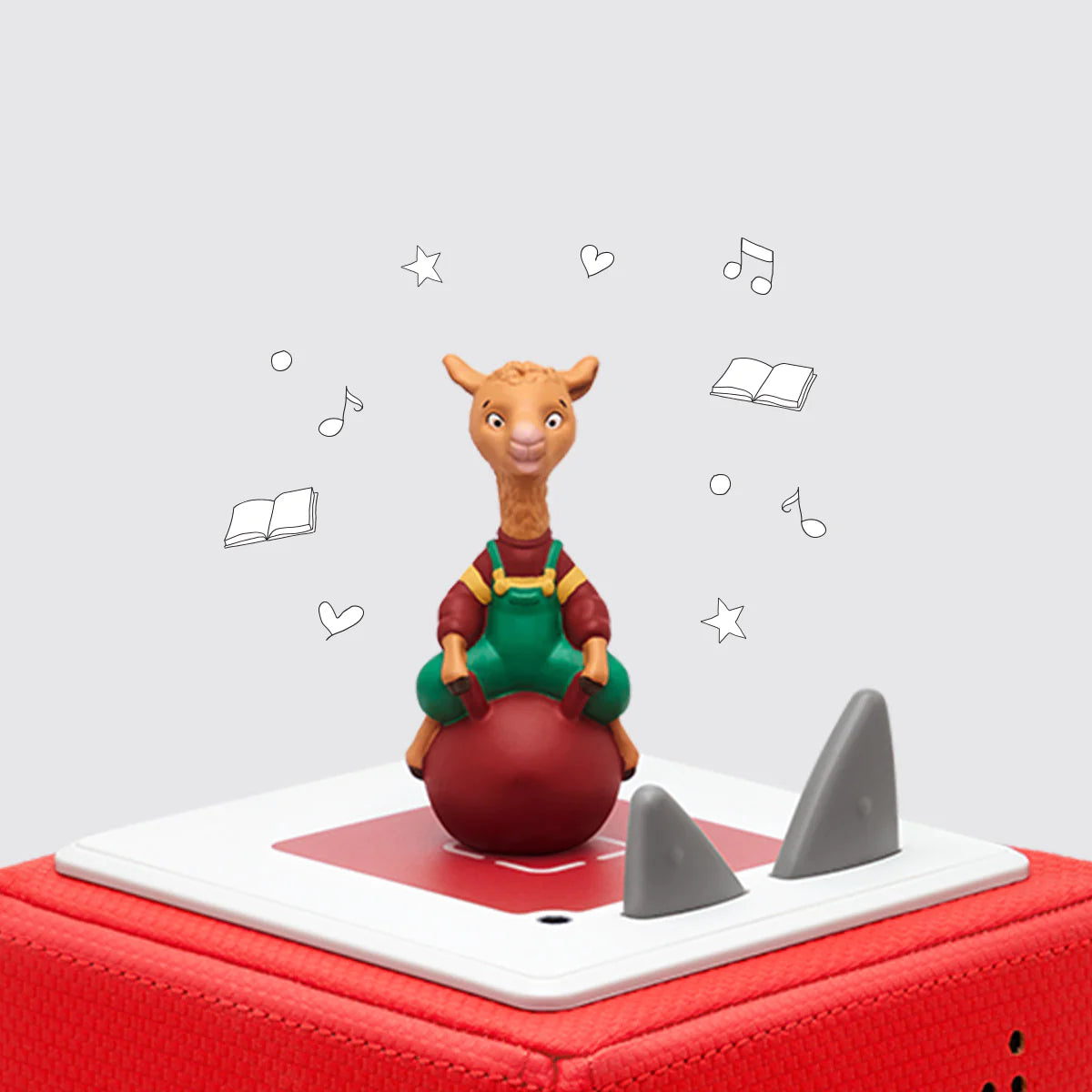 Llama Llama Tonies audio figure in its box, featuring colorful packaging and the plush character for children’s storytelling.