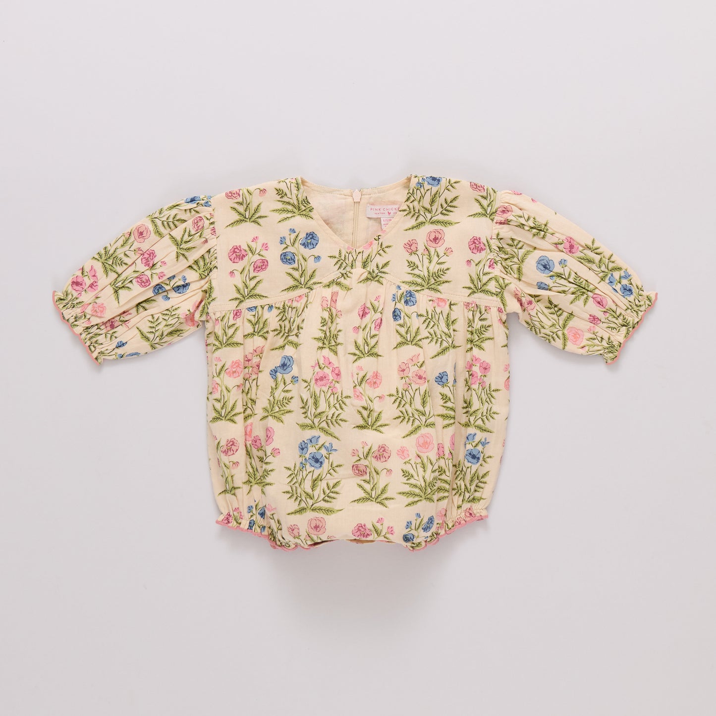 Leafy Floral Baby Girls Wynne Bubble
