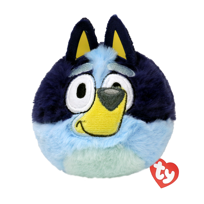 Bluey Beanie Bouncer plush toy by Ty featuring Bluey with a soft beanie, perfect for cuddling and play.