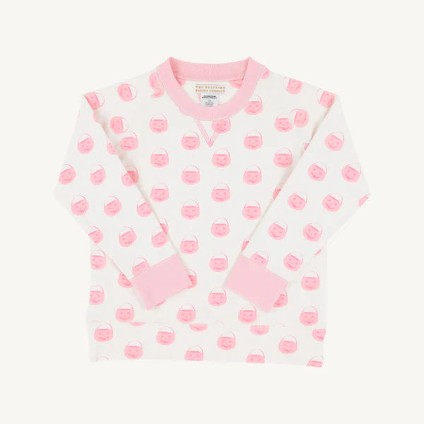 The Beaufort Bonnet Company - Sandpearl Pink Vintage Prep Pumpkin Pails Cassidy Crewneck