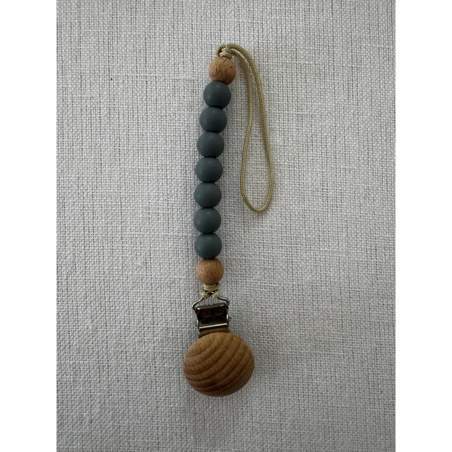 Land of Petite - Pacifier Clip- Charcoal