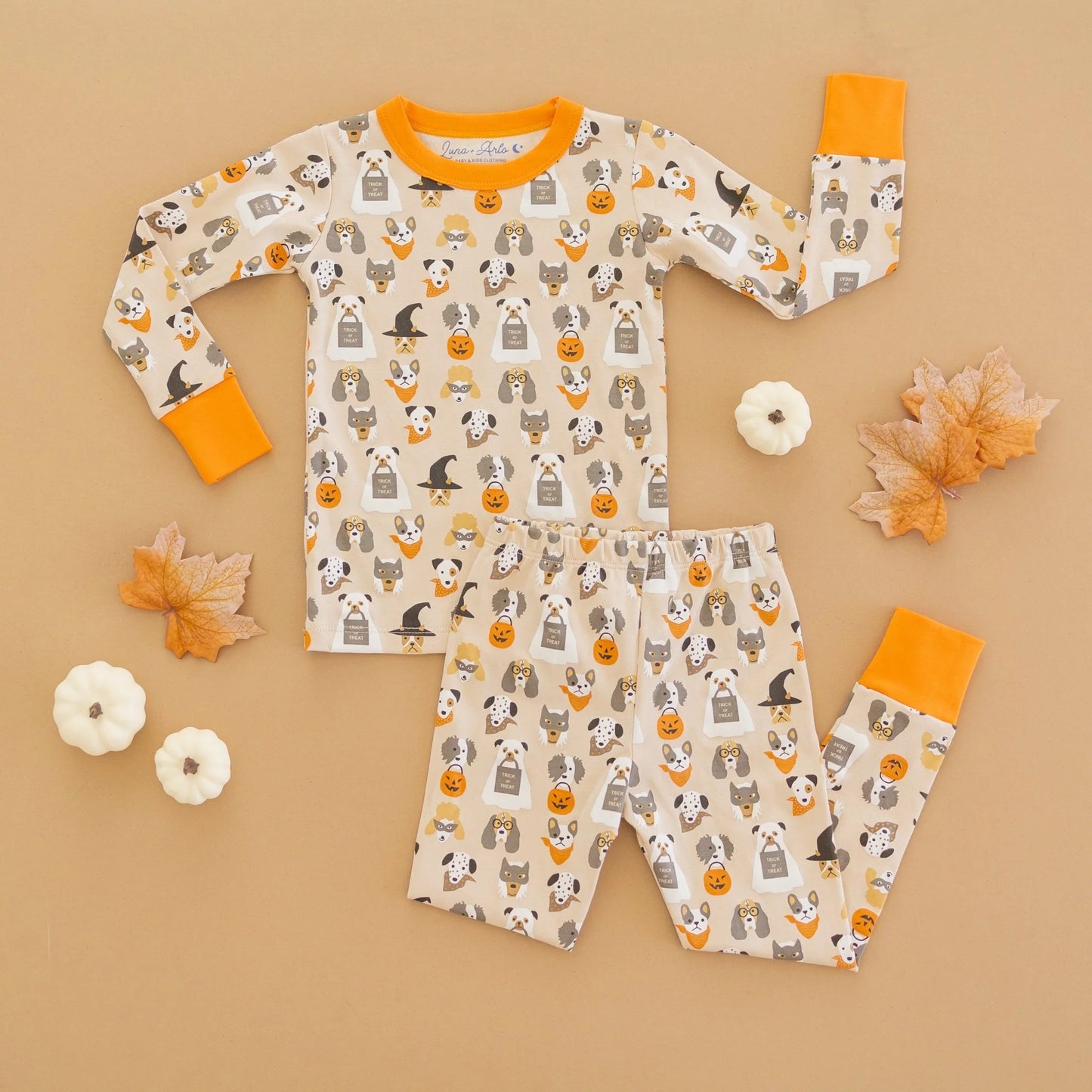 Halloween Hounds Driftwood Long Pajamas