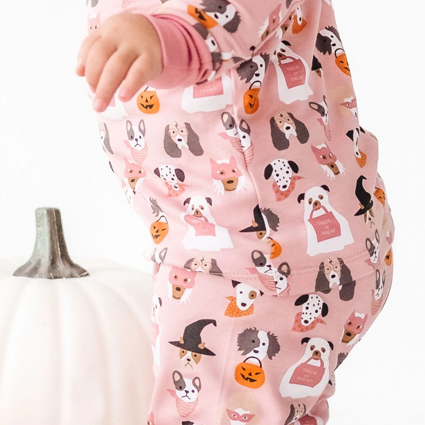Halloween Hounds Dusty Rose Long Pajamas
