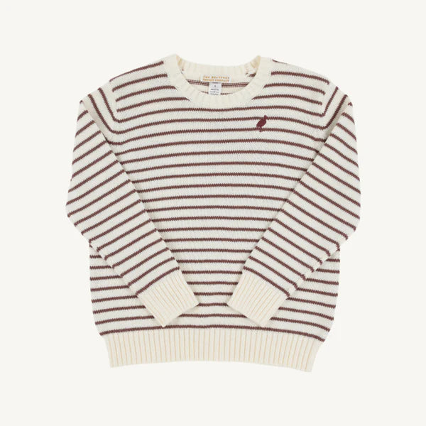 Palmetto Pear & Gray Brown Stripe Isaac's Sweater