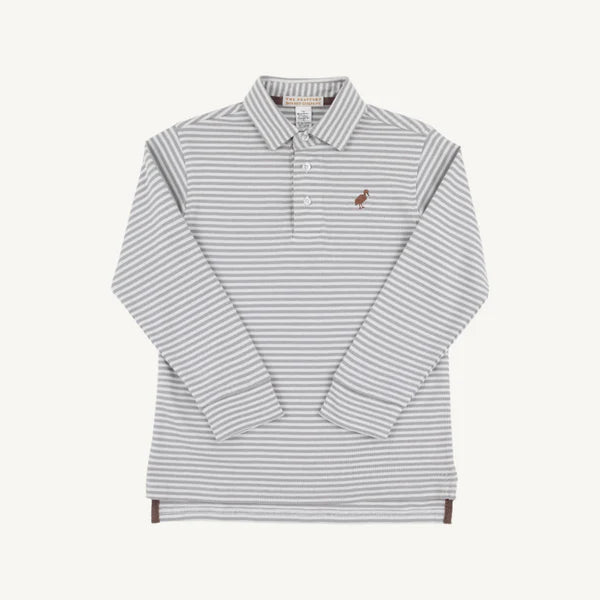 Grantley Grey Stripe Prim & Proper Polo