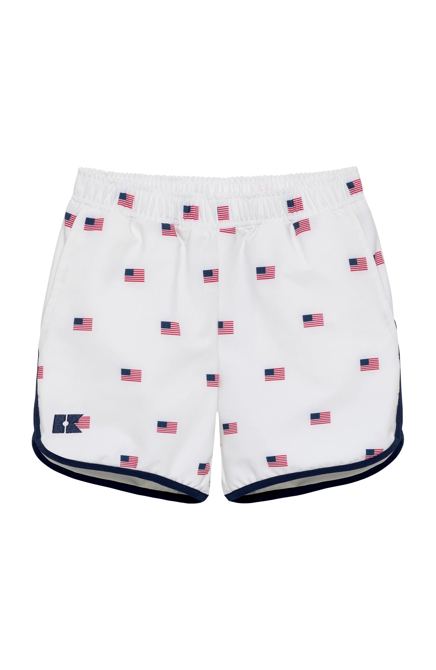 Courtside Kids - Old Glory Retro Super Short with Navy Piping