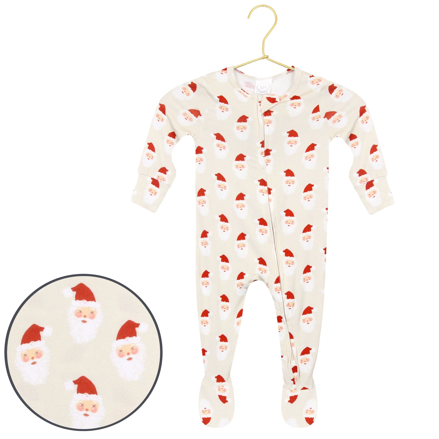 Santa Baby Zipper Footie