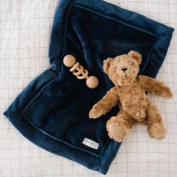 Navy Lush Mini Blankets