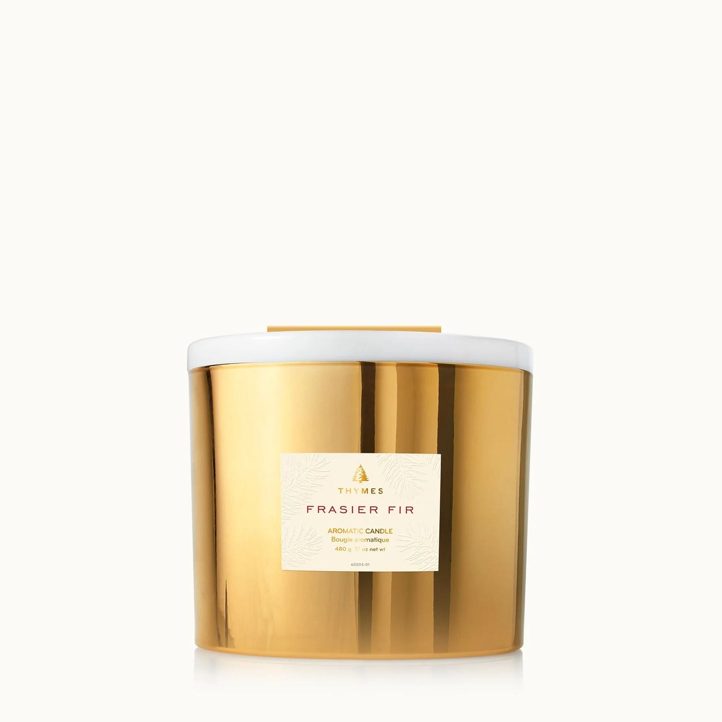 Frasier Fir Gilded Poured Candle Gold 3 Wick
